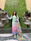 Hand-Embellished Shamoze Silk Tie-Dye 3-Piece Unstitched Suit