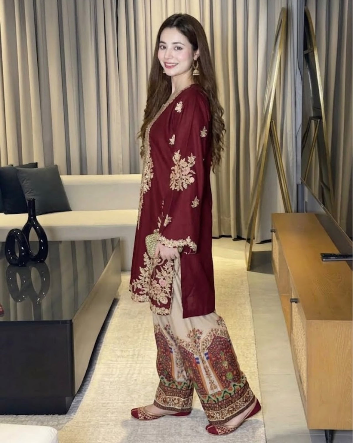 Luxury SILK ETHNIC embraided & sequence unstitched 2 pcs