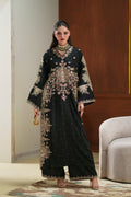 Premium Black Embroidered Kaftan 3-Piece — Premium Shamoz Silk