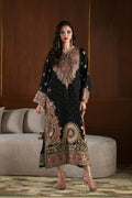 ETHNIC hit code Luxury Embroidered Kaftan 3-Piece UNSTITCHED — Premium Shamoz Silk