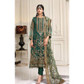 Embroidered Organza Suit with Cutwork Net Dupatta & PK Raw Silk Trouser (SH-111)