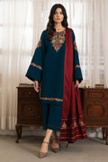 Dhanak Embrioded 3 pcs Unstiched-(EF-28)