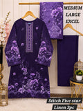 Premium digital Printed Linen 3-Piece Stitched Suit