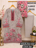Premium Digital Printed Linen 3-Piece Stitched Suit