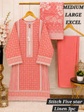Premium Digital Printed Linen 3-Piece Stitched Suit