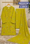 Designer Embroidered Dhanak Stitched Suit- 3 Peices