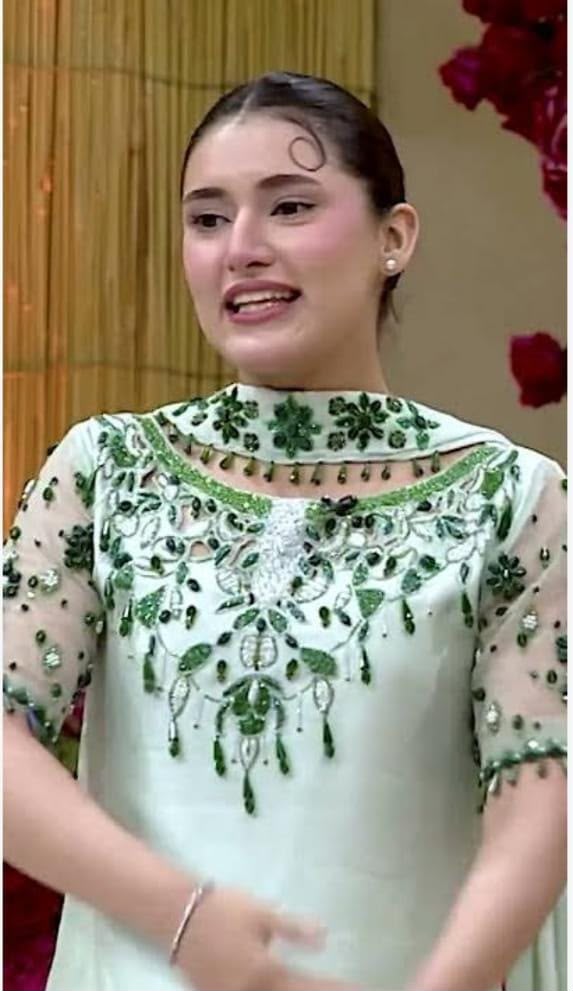 Mint Emerald – Luxury Shamoz Silk Embroidered 3-Piece