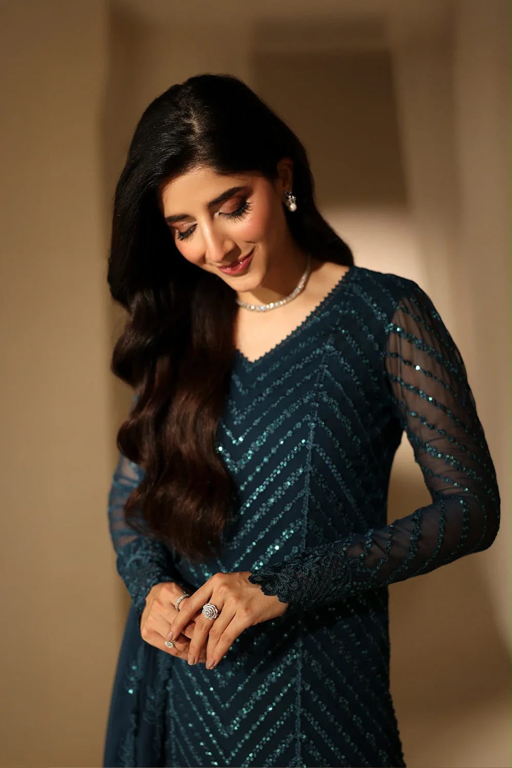 Luxury Chiffon Heavy Sequence Embroidered 3-Piece – Areeba Habib Edition