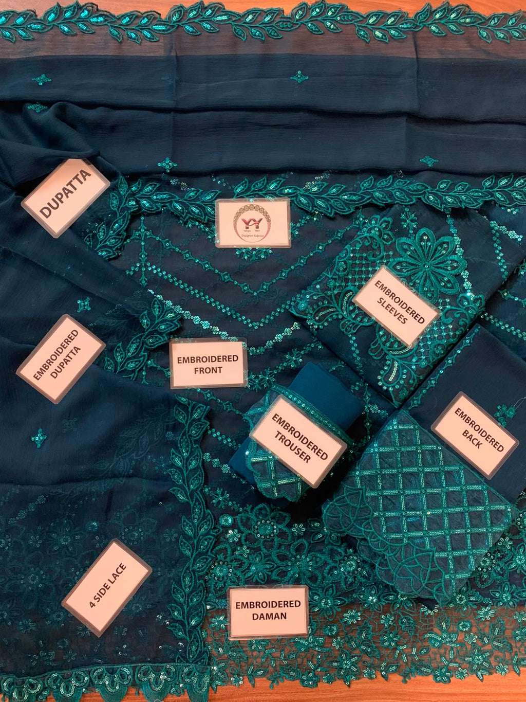 Luxury Chiffon Heavy Sequence Embroidered 3-Piece – Areeba Habib Edition