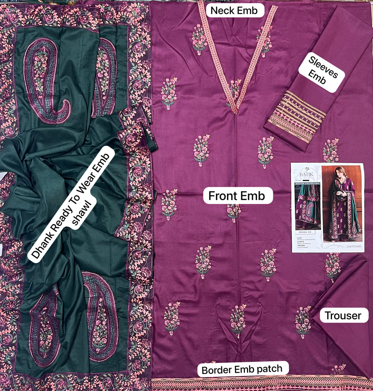 Royal Plum – Luxury Dhank Embroidered 3-Piece Unstitched(PD_)