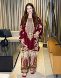 Luxury SILK ETHNIC embraided & sequence unstitched 2 pcs