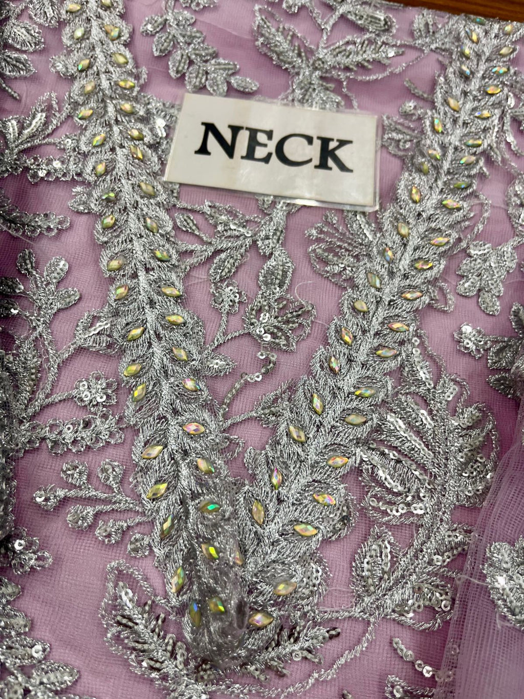 Luxury Pink Embrioded Net (ZFSK-48)