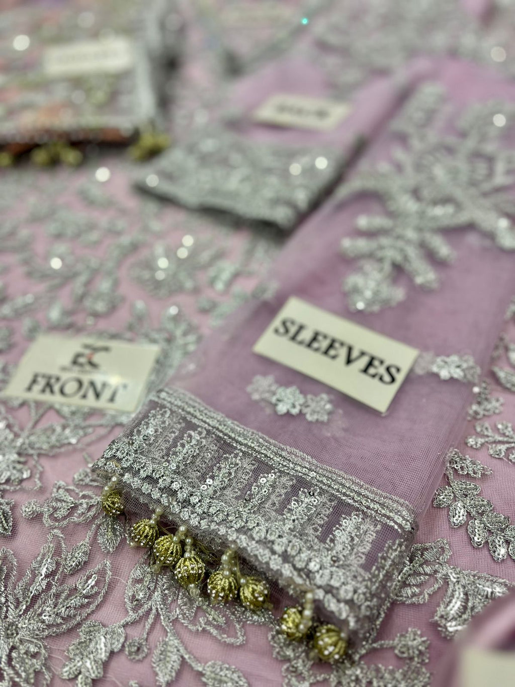 Luxury Pink Embrioded Net (ZFSK-48)